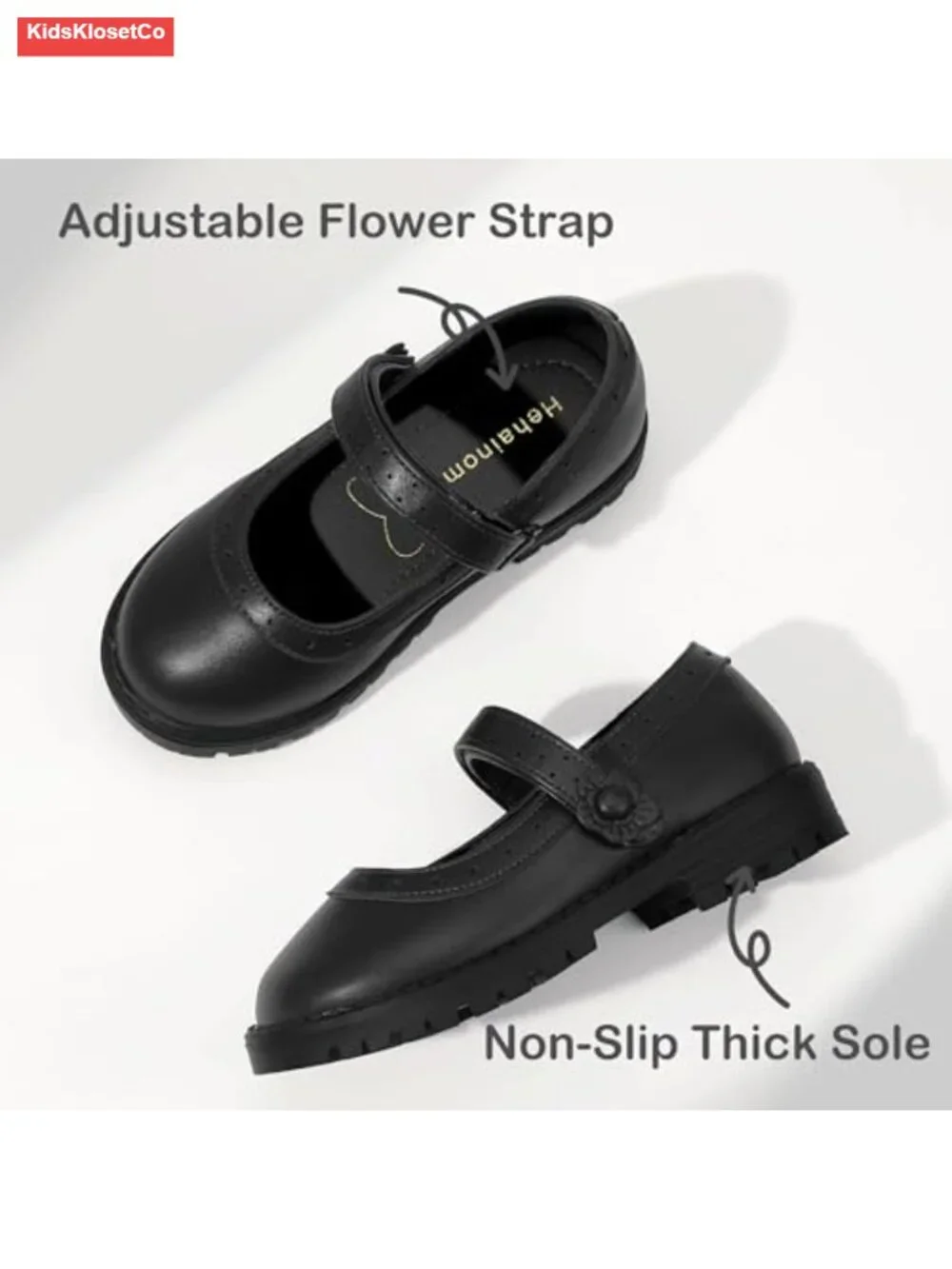 Girls Mary Jane Dress Shoes Platform Flats Round Toe School Uniform Shoes